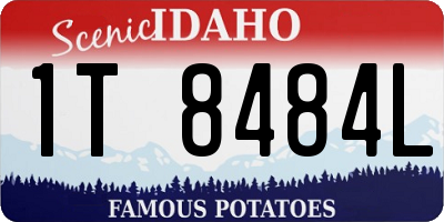 ID license plate 1T8484L