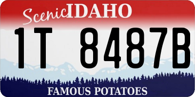 ID license plate 1T8487B