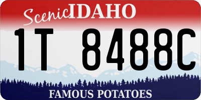 ID license plate 1T8488C