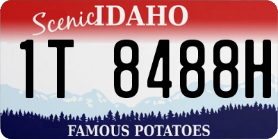 ID license plate 1T8488H