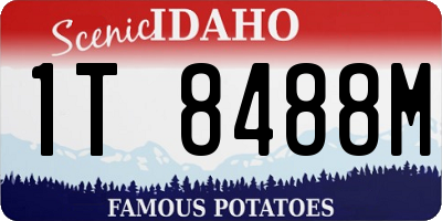 ID license plate 1T8488M