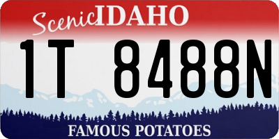 ID license plate 1T8488N