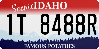 ID license plate 1T8488R