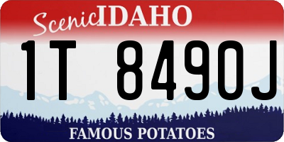 ID license plate 1T8490J