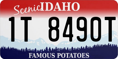 ID license plate 1T8490T