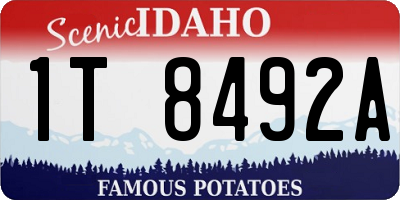ID license plate 1T8492A
