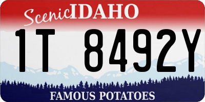 ID license plate 1T8492Y