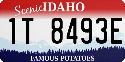 ID license plate 1T8493E