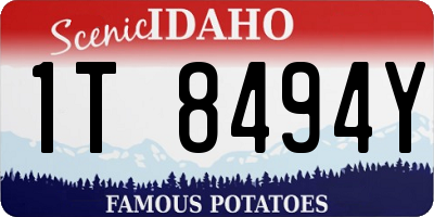 ID license plate 1T8494Y