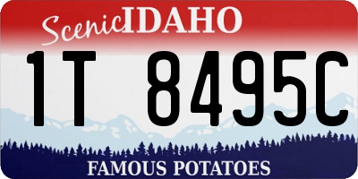 ID license plate 1T8495C
