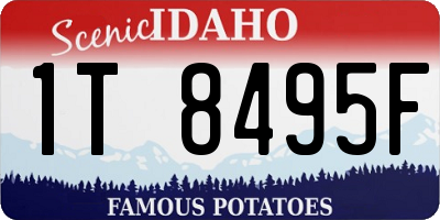 ID license plate 1T8495F