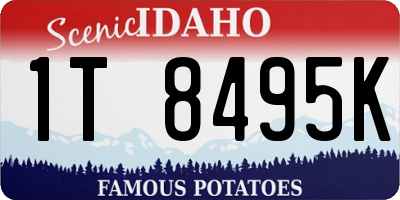 ID license plate 1T8495K