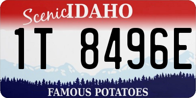 ID license plate 1T8496E