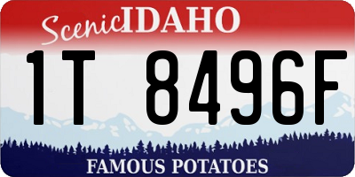 ID license plate 1T8496F