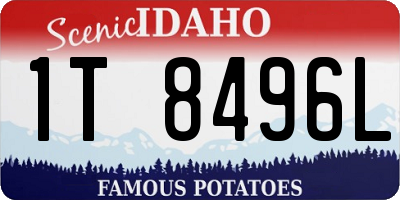 ID license plate 1T8496L