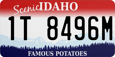ID license plate 1T8496M