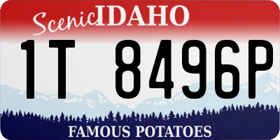 ID license plate 1T8496P