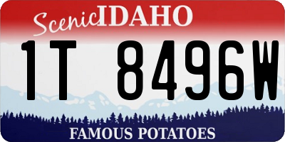 ID license plate 1T8496W