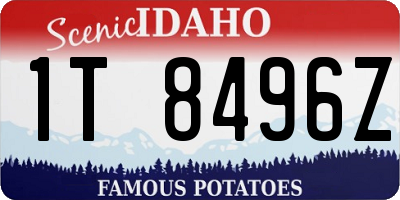 ID license plate 1T8496Z