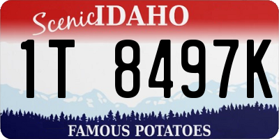 ID license plate 1T8497K