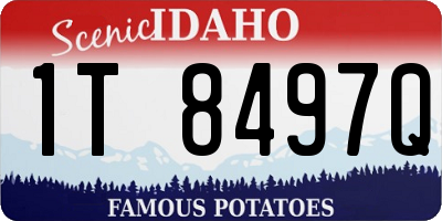 ID license plate 1T8497Q