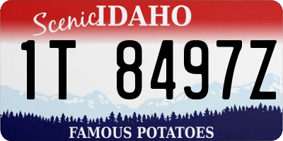 ID license plate 1T8497Z