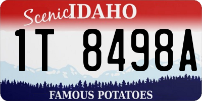 ID license plate 1T8498A
