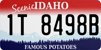 ID license plate 1T8498B