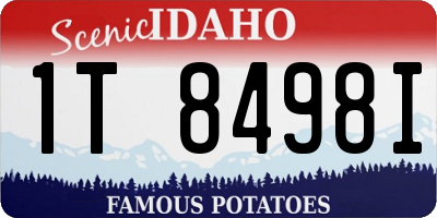 ID license plate 1T8498I