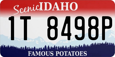 ID license plate 1T8498P