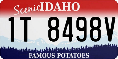 ID license plate 1T8498V