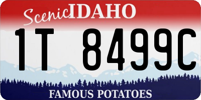 ID license plate 1T8499C