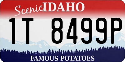ID license plate 1T8499P