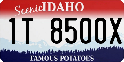 ID license plate 1T8500X