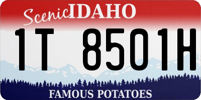 ID license plate 1T8501H