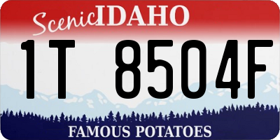 ID license plate 1T8504F