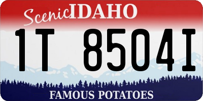ID license plate 1T8504I