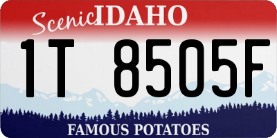 ID license plate 1T8505F