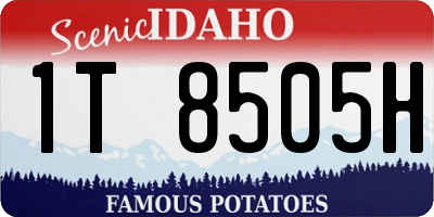 ID license plate 1T8505H