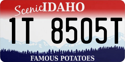 ID license plate 1T8505T