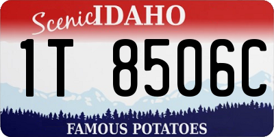 ID license plate 1T8506C