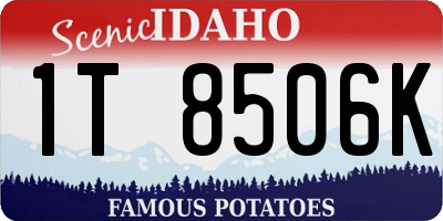 ID license plate 1T8506K