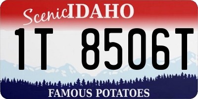 ID license plate 1T8506T