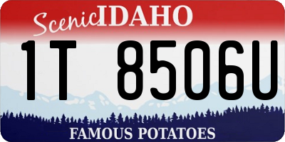 ID license plate 1T8506U