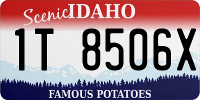 ID license plate 1T8506X