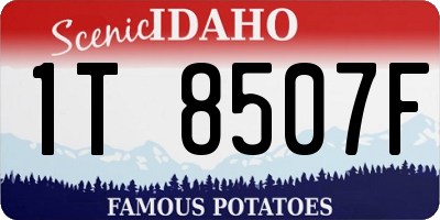ID license plate 1T8507F
