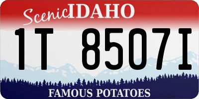 ID license plate 1T8507I
