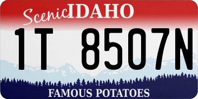 ID license plate 1T8507N