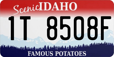 ID license plate 1T8508F