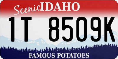 ID license plate 1T8509K